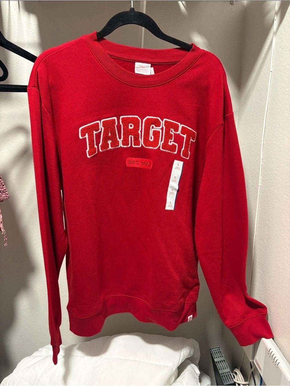 Target Red Chenille Logo Crewneck Sweatshirt